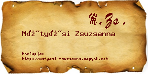 Mátyási Zsuzsanna névjegykártya
