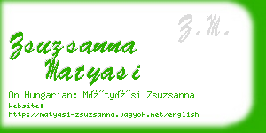 zsuzsanna matyasi business card